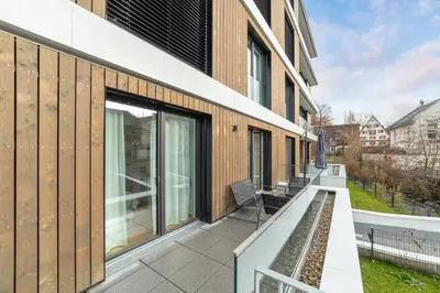Das Gebäude in dem sich die Ferienwohnung befindet