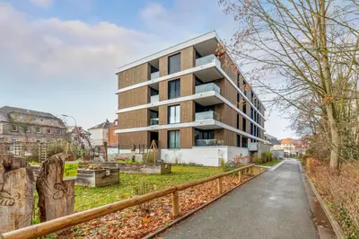 Das Gebäude in dem sich die Ferienwohnung befindet