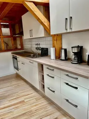 Küche/Küchenzeile in der Unterkunft Wanderurlaub mit und ohne Hund!