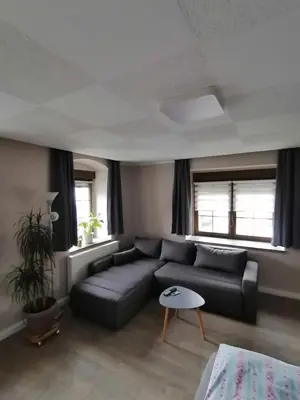 Ein Sitzbereich in der Unterkunft Ferienwohnung Familie Kowarik