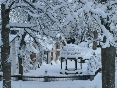 Gasthof Bischofsmühle im Winter