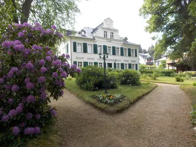 Ein Garten an der Unterkunft Kurheim Haus Linde