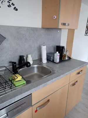 Küche/Küchenzeile in der Unterkunft Ferienwohnung Nayla im Frankenwald