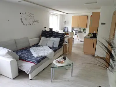 Küche/Küchenzeile in der Unterkunft Ferienwohnung Nayla im Frankenwald