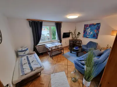 Ein Sitzbereich in der Unterkunft Simon´s Serviceapartment