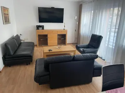 Ein Sitzbereich in der Unterkunft Ferienwohnung Nella