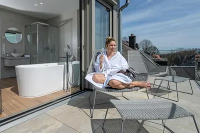 Ein Balkon oder eine Terrasse in der Unterkunft Lichtenberg Lodges