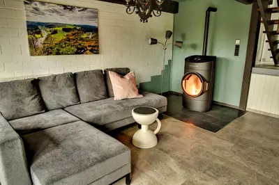 Ein Sitzbereich in der Unterkunft Chalet Alba