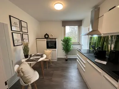 Küche/Küchenzeile in der Unterkunft CityAppartLuxe am Hofgarten - zwischen Uni und Stadt-Zentrum