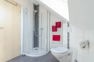 Ein Badezimmer in der Unterkunft Panorama Ferienwohnungen Thiem