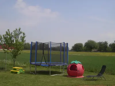 Ein Kinderspielbereich in der Unterkunft Panorama Ferienwohnungen Thiem