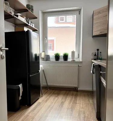 Küche/Küchenzeile in der Unterkunft City Flair by Zirwick Apartment