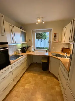 Küche/Küchenzeile in der Unterkunft Eichendorff Garten Apartment, zentrumsnah, in direkter Nähe zur Universität