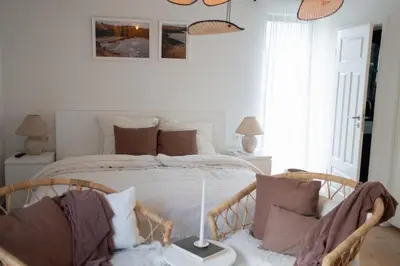Ein Bett oder Betten in einem Zimmer der Unterkunft 1-Zimmer-Appartement, beste Lage