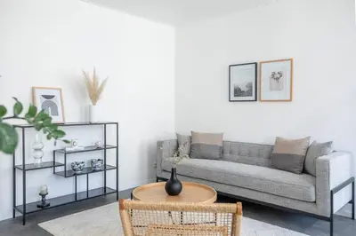 Ein Sitzbereich in der Unterkunft bayreuthome - Stilvolles Apartment im Zentrum - 2 Schlafzimmer