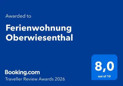Ein Zertifikat, Auszeichnung, Logo oder anderes Dokument, das in der Unterkunft Ferienwohnung Oberwiesenthal ausgestellt ist