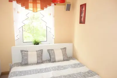 Ein Bett oder Betten in einem Zimmer der Unterkunft Ferienwohnung Oberwiesenthal
