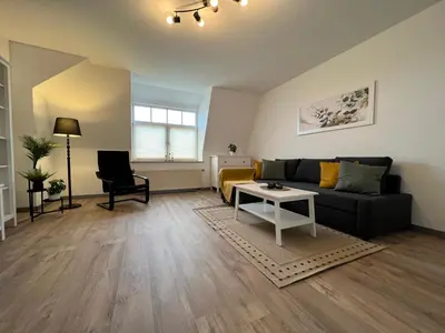 Ein Sitzbereich in der Unterkunft Wunderschöne Wohnung mit Balkon in Plauen
