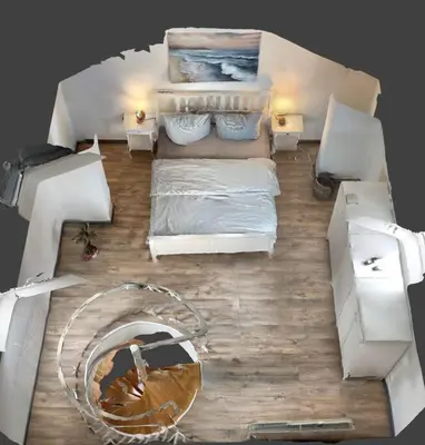 Ein Bett oder Betten in einem Zimmer der Unterkunft Wunderschöne Wohnung mit Balkon in Plauen