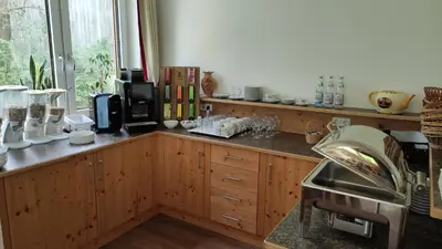 Küche/Küchenzeile in der Unterkunft Landgasthof Thiem