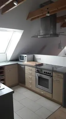 Küche/Küchenzeile in der Unterkunft Ferienwohnung Bänsch