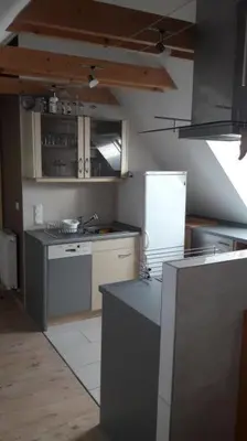 Küche/Küchenzeile in der Unterkunft Ferienwohnung Bänsch