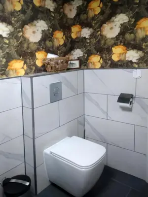 Ein Badezimmer in der Unterkunft POLKA
