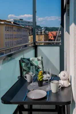 Ein Balkon oder eine Terrasse in der Unterkunft CityHome Christopher CHC