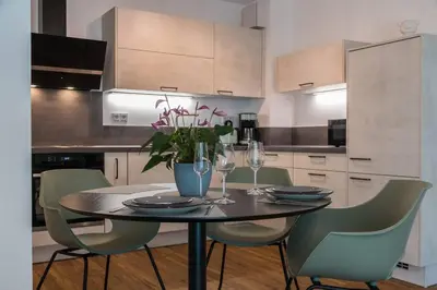 Küche/Küchenzeile in der Unterkunft CityHome Christopher CHC