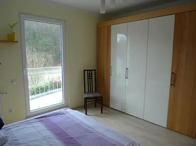 Ein Bett oder Betten in einem Zimmer der Unterkunft Hermanns Teufelshütte