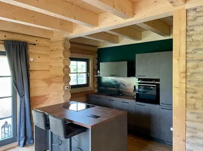 Küche/Küchenzeile in der Unterkunft Das Landchalet