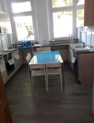 Küche/Küchenzeile in der Unterkunft Monteurszimmer in Hof