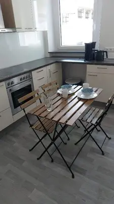 Küche/Küchenzeile in der Unterkunft Monteurszimmer in Hof