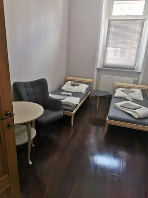 Ein Sitzbereich in der Unterkunft Monteurszimmer in Hof