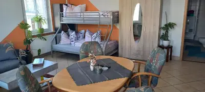 Ein Bett oder Betten in einem Zimmer der Unterkunft Ferienwohnung Perse