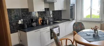 Küche/Küchenzeile in der Unterkunft Ferienwohnung Perse