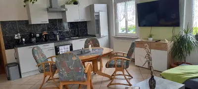 Küche/Küchenzeile in der Unterkunft Ferienwohnung Perse