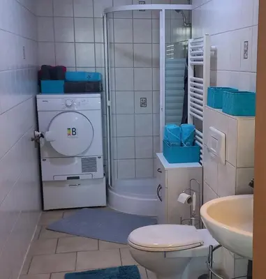 Ein Badezimmer in der Unterkunft Ferienwohnung Perse