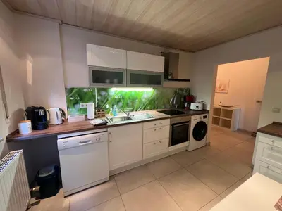 Küche/Küchenzeile in der Unterkunft Ferienwohnung Sattler