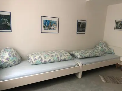 Ein Sitzbereich in der Unterkunft Ferienwohnung Schlossberg 1