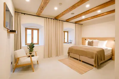 Ein Bett oder Betten in einem Zimmer der Unterkunft Studio Nummer Zwei