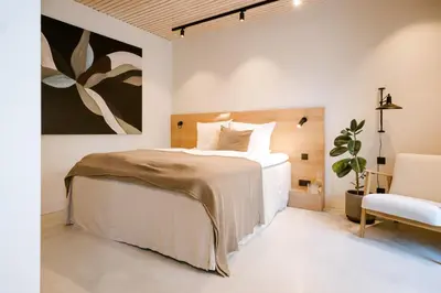 Ein Bett oder Betten in einem Zimmer der Unterkunft Studio Nummer Zwei