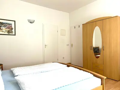 Ein Bett oder Betten in einem Zimmer der Unterkunft Schlafmütze
