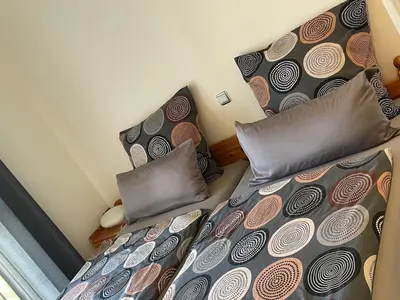 Ein Bett oder Betten in einem Zimmer der Unterkunft Ferienhaus Marktredwitz