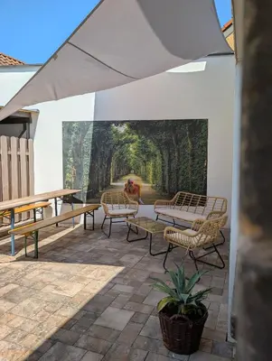 Ein Patio oder anderer Außenbereich in der Unterkunft Wallfried #1 Ferien- und Business Appartement Bayreuth