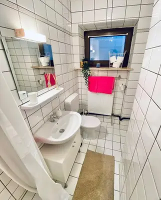 Ein Badezimmer in der Unterkunft Moderne Wohnung in Bayreuth