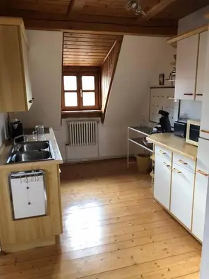 Küche/Küchenzeile in der Unterkunft Ferienwohnung Beim Bienagassl