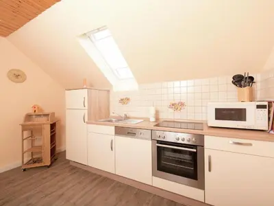 Küche/Küchenzeile in der Unterkunft Ferienwohnung RiPa Erzgebirge in Schwarzenberg