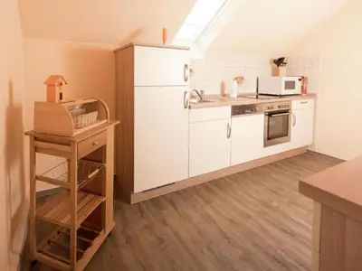 Küche/Küchenzeile in der Unterkunft Ferienwohnung RiPa Erzgebirge in Schwarzenberg