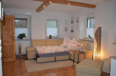 Ein Sitzbereich in der Unterkunft Gemütliche Ferienwohnung